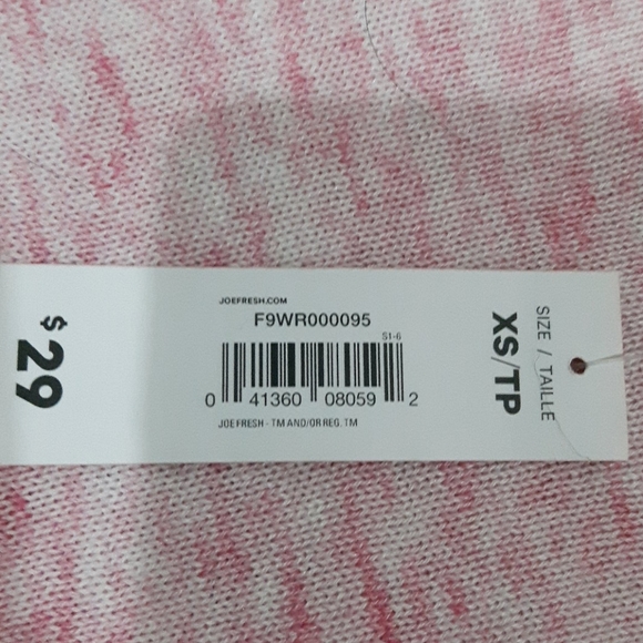 Joe Fresh Pink Sweater - NWT - Picture 6 of 6